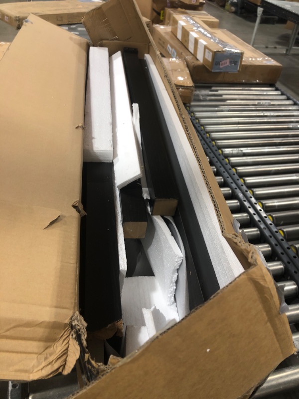 Photo 1 of Entryway Table - Wood Console Table with Shelves, Farmhouse Sofa Table for Entryway, Living Room, Hallway, Black (1PC)