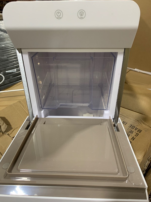 Photo 2 of Gevi Household V2.0 Countertop Gemi Nugget Ice Maker | Self-Cleaning Pellet Ice Machine | Open and Pour Water Refill | Stainless Steel Housing | Fit Under Wall Cabinet | White