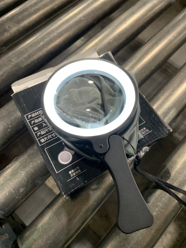 Photo 1 of Magnifying Glass with Light 30x Powerful Magnifying Glass - Magnifying Glass for Reading Large Magnifying Glass Hand Held Magnifying Glass with Light Magnifiers for Seniors Black Color