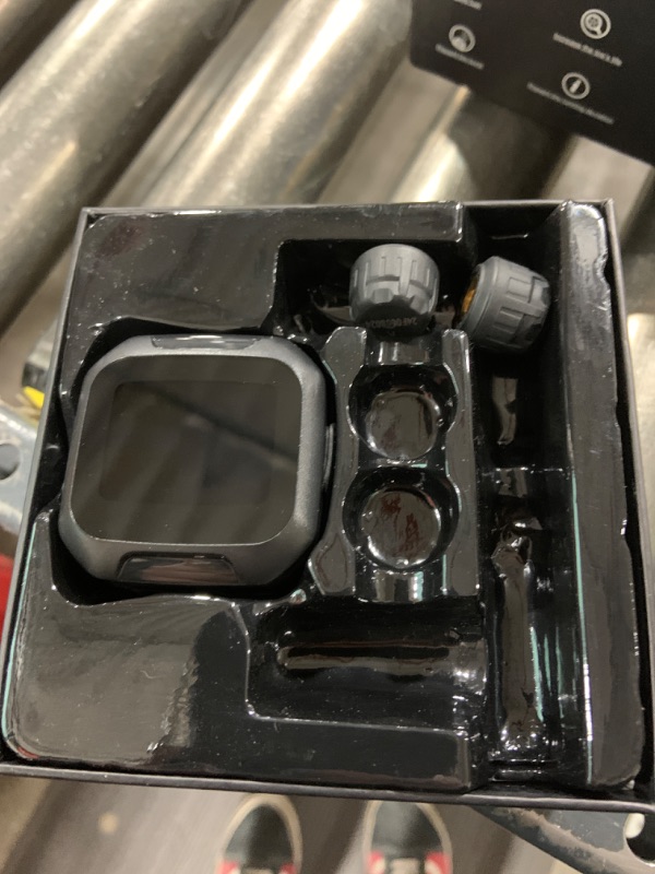 Photo 1 of Motorcycle TPMS Tire Pressure Monitor System with 2 External Sensors, Auto Tyre Alarm System Universal TPMS LCD Display for Two-Wheeled Motorcycle Wireless TPMS