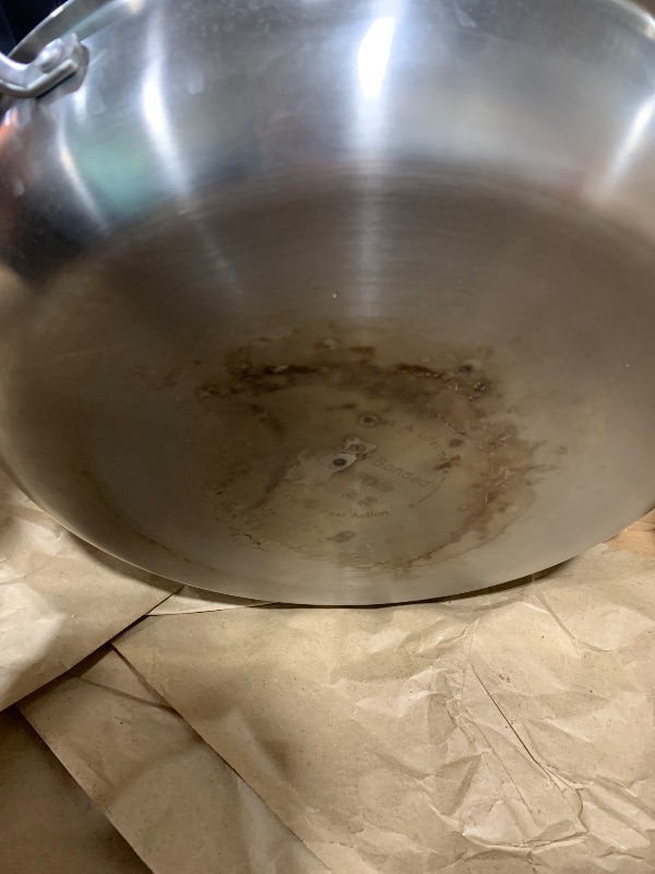 Photo 1 of DELARLO Paella Pan 14 Inch Tri-Ply Stainless Steel Paella Pan with Lid Nonstick Frying Pan, Hybird Induction Large Skillets,Great for Paella Parties Indoors Outdoors,Heavy Duty Style