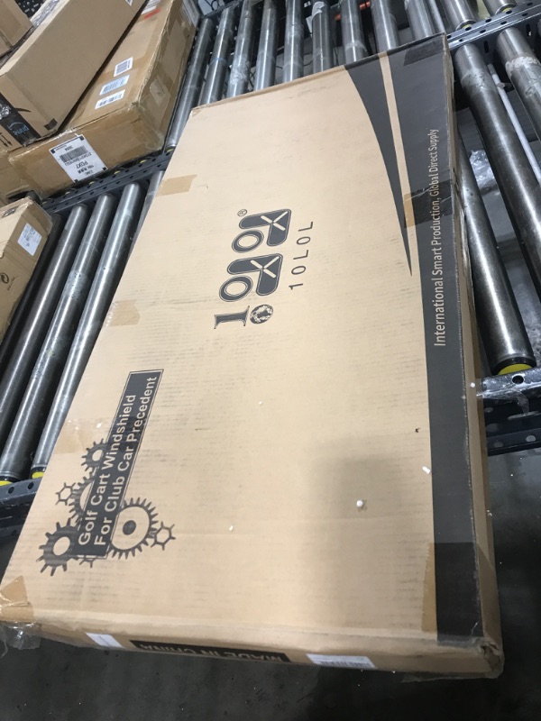Photo 1 of 10L0L Golf Cart Windshield for Club Car Precedent Gas or Electric(04-Up), Clear/Tinted Fold Down Windshield Anti-UV Impact Resistant - 37.5"W X 33.6"H