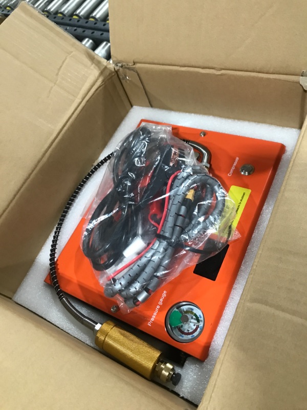 Photo 1 of VEVOR PCP Air Compressor, 4500PSI Portable PCP Airgun Compressor with Built-in Converter, Auto-Stop | DC12V/AC120V | Oil & Water-Free Paintball Tank Compressor Pump for Air Rifle, Scuba Diving Bottle