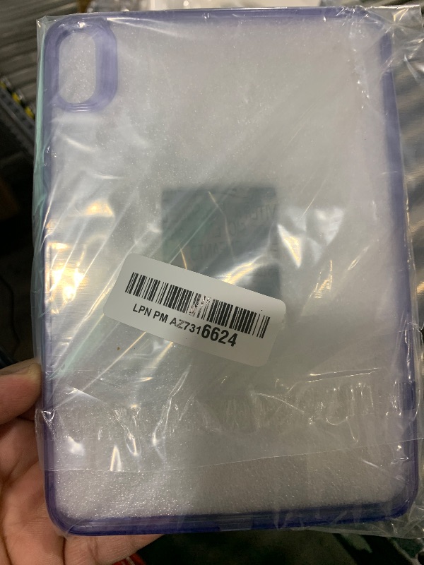 Photo 1 of ESR for iPad Mini 7 A17 Pro Case, iPad Mini 7th/6th Generation Case (2024/2021), Slim and Light, Shock and Drop Protection, Yellowing Resistant, Supports Pencil Pro & Pencil (USB-C), Purple Clear