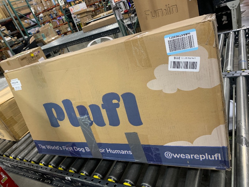 Photo 1 of Plufl, The Original Human Dog Bed for Adults, Kids, and Pets. As Seen on Shark Tank. Comfy Plush Large Bean Bag with Memory Foam, Machine Washable, and Durable. Perfect nap and Floor Bed - Arctic Grey
