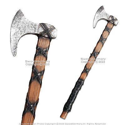 Photo 1 of 25.5” Foam Viking Bearded Axe Throwing Medieval Fantasy Cosplay Costume Prop
