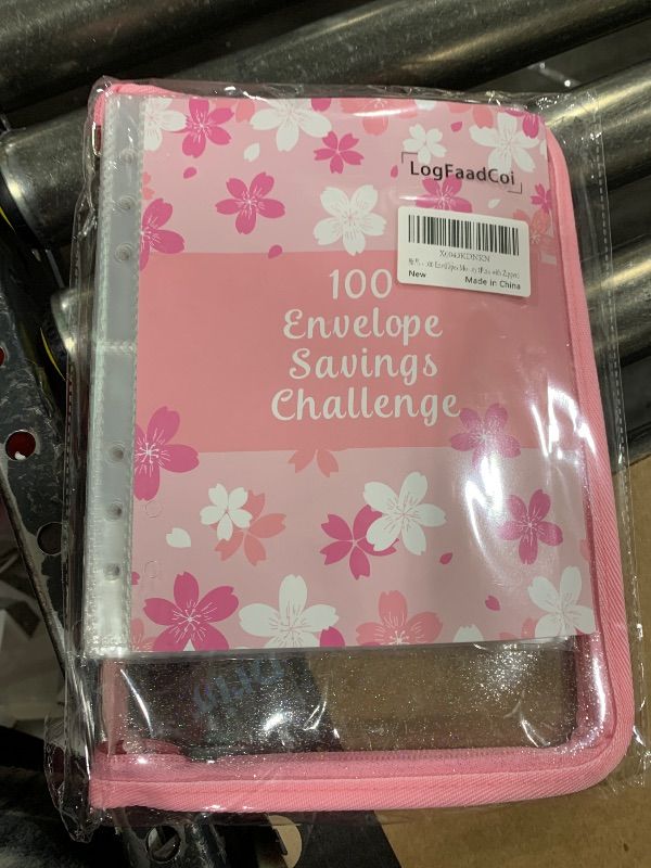 Photo 2 of 100 Envelopes Money Saving Challenge Binder with Cash Envelopes, Easy and Fun Way to Save $5,050,Expense Budget Sheet for Budgeting and Saving Money (Pink with Zipper)