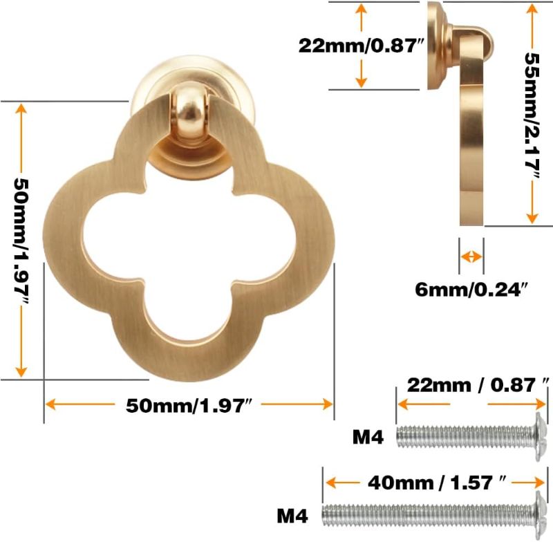 Photo 3 of (READ FULL POST) Ruiao 10 Pack 55mm Cupboard Knobs Cabinet Knobs Drawer knobs,Zinc Alloy Drawer Knobs,Dresser Knobs with Screws,Cupboard Knobs for Kitchen,Bathroom