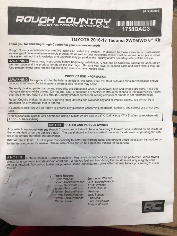 Photo 4 of ***SEE NOTES*** *2016/2017* Rough Country 2" Loaded N3 Leveling Struts for 2005-2023 Toyota Tacoma - 501075