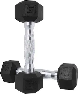 Photo 1 of  Barbell Coated Dumbbell Set | 5lb x2 and 20lb x2