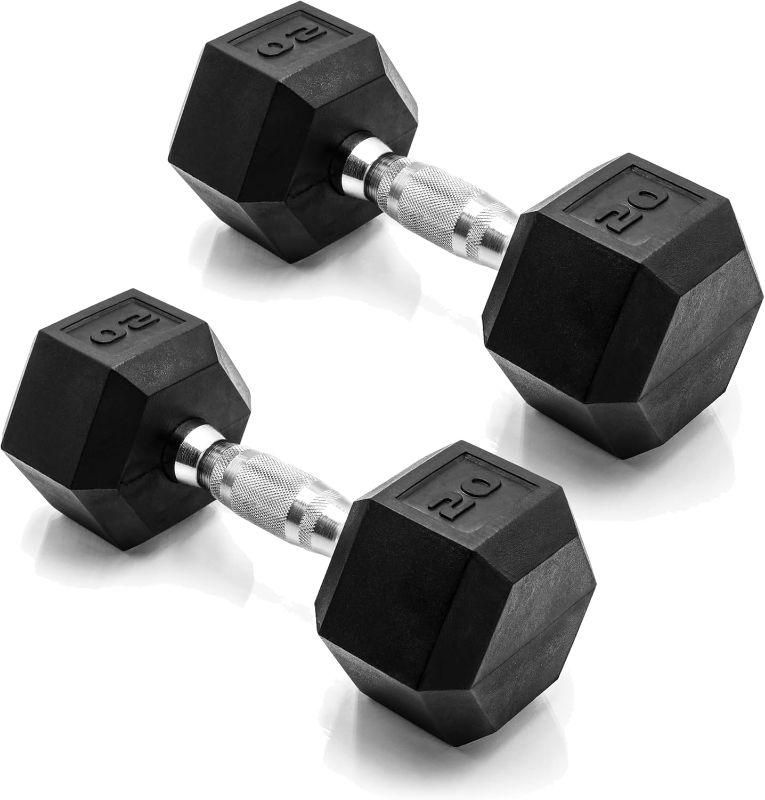 Photo 1 of **BUNDLE OF WEIGHTS SET OF 5'S AND 20'S SEE PHOTOS**
 Barbell Coated Dumbbell Set | 5lb x2 and 20lb x2