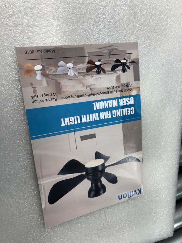 Photo 5 of ***USED - DAMAGED - GOUGED - SEE PICTURES - PARTS LIKELY MISSING - UNABLE TO TEST***
Kviflon Ceiling Fans with Lights and Remote/APP Control, 30 inch Low Profile Ceiling Fans with 5 Reversible Blades 3 Colors Dimmable 6 Speeds Ceiling Fan for Bedroom Home