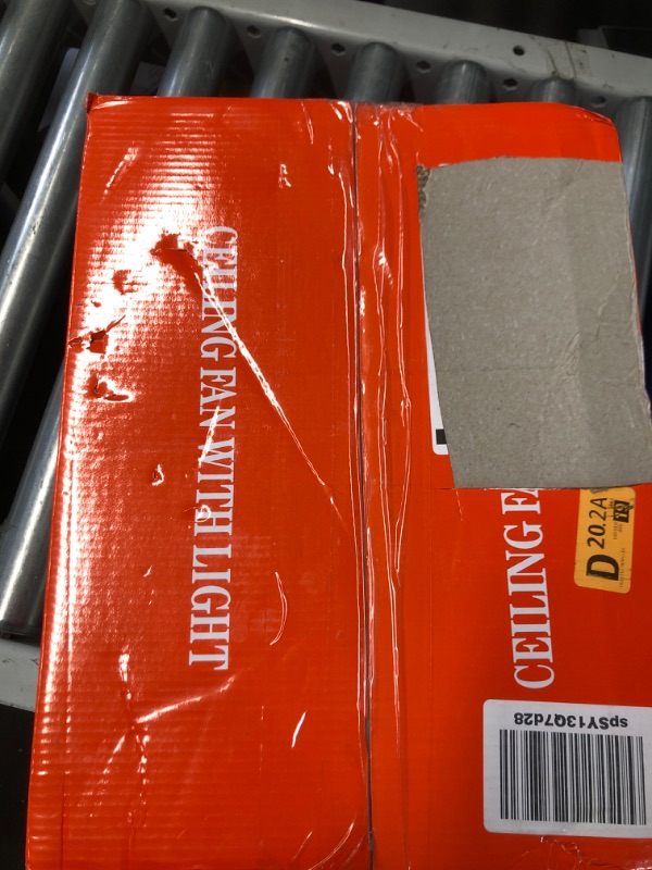 Photo 2 of ***USED - DAMAGED - GOUGED - SEE PICTURES - PARTS LIKELY MISSING - UNABLE TO TEST***
Kviflon Ceiling Fans with Lights and Remote/APP Control, 30 inch Low Profile Ceiling Fans with 5 Reversible Blades 3 Colors Dimmable 6 Speeds Ceiling Fan for Bedroom Home