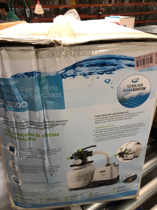 Photo 1 of ***FACTORY SEALED, ITEM OPENED FOR INSPECTION ONLY***
Intex Krystal Clear Saltwater System and Sand Filter Pump