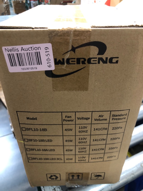Photo 1 of (READ FULL POST) POWERENG Bathroom Exhaust Fan with Light,11.8 in Panel,3000K/4500K/6000K 12W Square LED,141 CFM,0.7 Sones,110V 45W Quiet Bathroom Ventilation Exhaust Fan for Shower/Restroom/Office/Home