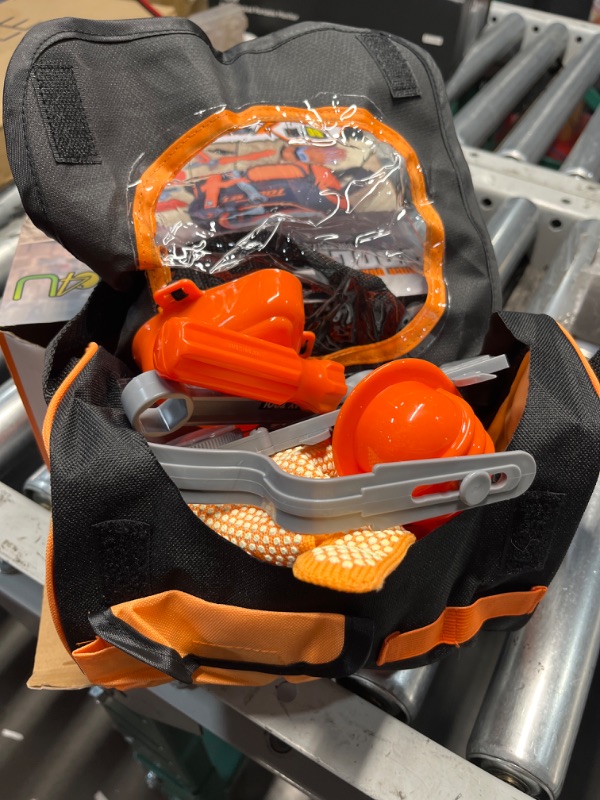 Photo 1 of 
Toy Tool Set for Boys 46pcs Pretend Play Construction Toy with Storage Bag&Kids Toolbelt, Electric Drill Toy, Tape Measure, Goggle Toys Durable Kids Tool Accessories for 3 4 5 6 Year Old Kids Boys