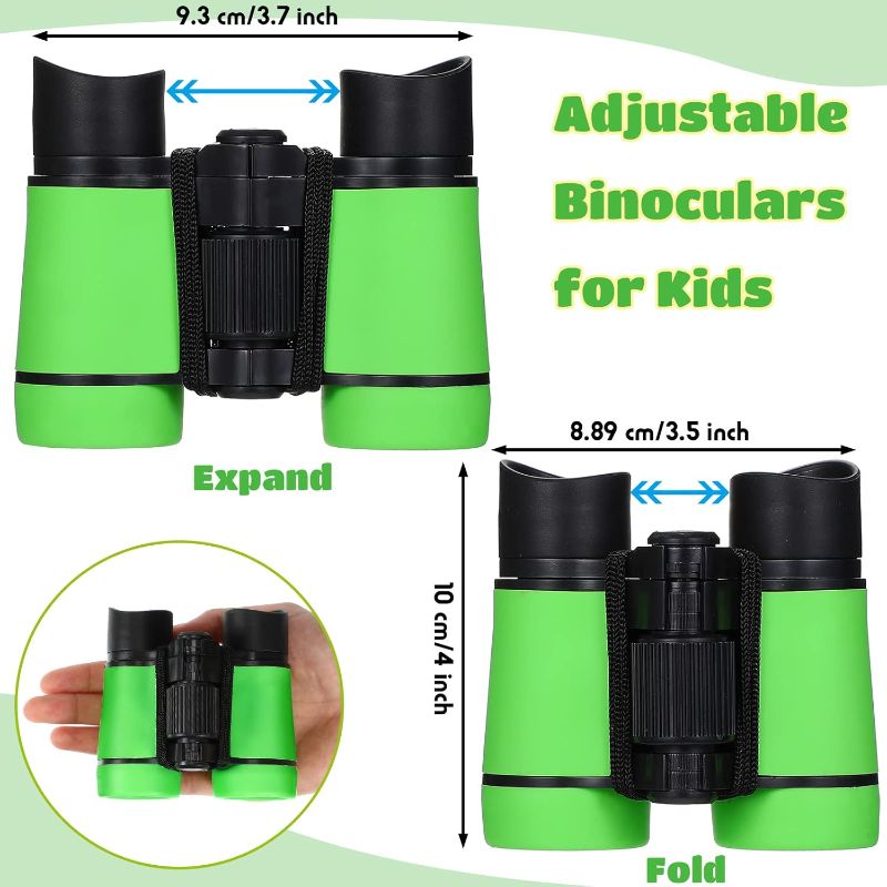 Photo 3 of (READ FULL POST) 6 Pack Kids Binoculars Shock Proof Toy Binoculars Set for Age 6 Years Boys Girls Hunting Folding Small Telescope Birthday Gifts Bird Watching Educational Learning Camping Outdoor (Cute Colors)
