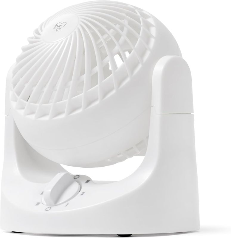 Photo 1 of ***FACTORY SEALED***IRIS USA WOOZOO Fan, Small Desk Fan, 3 Speeds, 32ft Max Air Distance, Mini Fan 7 Inches, 112° Adjustable Tilt, 27.5 db Low Noise, Tabletop Air Circulator for Bedroom Dorm Office, White