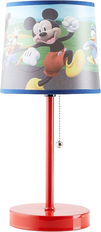 Photo 1 of ***STOCK PHOTO REFERENCE ONLY***Disney Mickey Mouse 90th Anniversary Stick Table Kids Lamp With Pull Chain, Themed Printed Decorative Shade