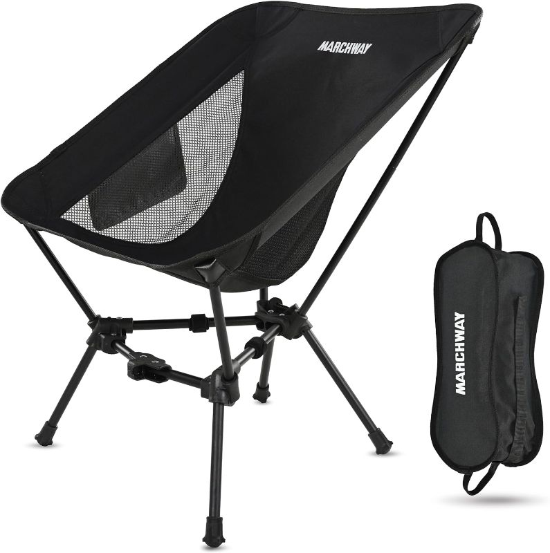 Photo 1 of 
MARCHWAY Lightweight Folding Camping Chair, Stable Portable Compact for Outdoor Camp, Travel, Beach, Picnic, Festival, Hiking, Backpacking,