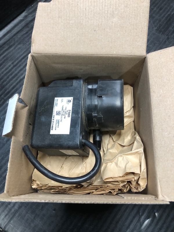 Photo 2 of **(HEAVILY USED) **
Little Giant PE-2H 115 Volt, 1/40 HP, 300 GPH Epoxy Encapsulated Direct Drive Submersible Pump, with 6- Ft. Cord, Black, 518400