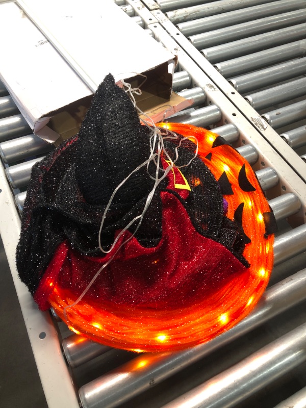 Photo 1 of (READ FULL POST) Lulu Home 3.5FT Light Up Halloween Decoration, 60 LED Collapsible Stacked Pumpkins with Vampire Cloak, Plug-in Pre-lit Jack-O-Lantern Front Door Porch Indoor Outdoor Decoration