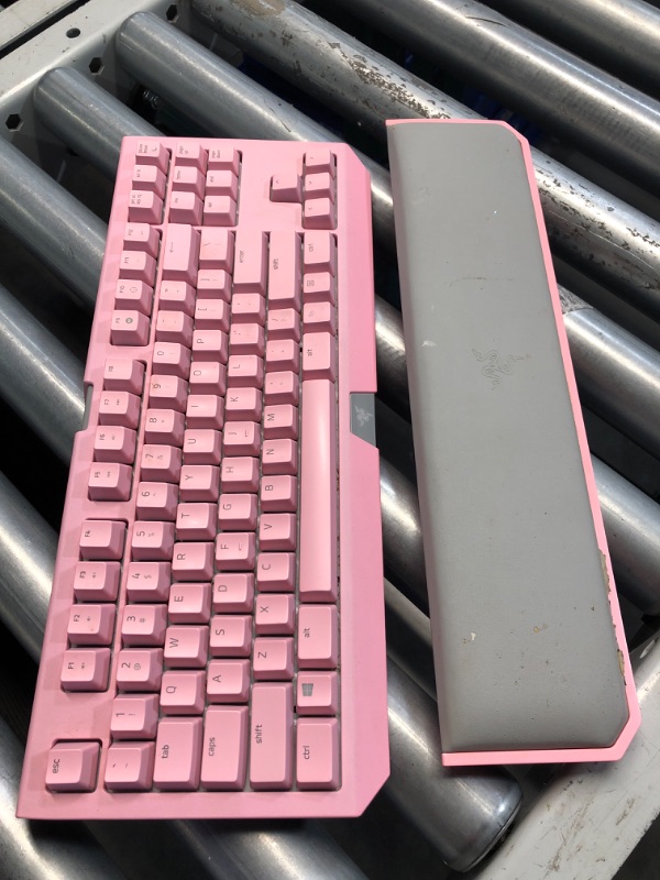 Photo 3 of ***SEE NOTES*** Razer Huntsman V2 TKL Tenkeyless Gaming Keyboard: Fast Linear Optical Switches Gen2 and 8000Hz Polling Rate - Detachable Type-C Cable - PBT Keycaps - Ergonomic Wrist Rest - Quartz Pink