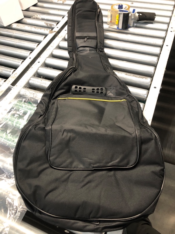 Photo 2 of ** ONLY 1** 41 Inch Padded Acoustic Guitar Backpack Water-Resistant Thick Gig Bag Soft Cover Black Electric Guitar Gear Bag Kids Guitar Travel Case Dual Adjustable Shoulder Strap Bag with Zipper