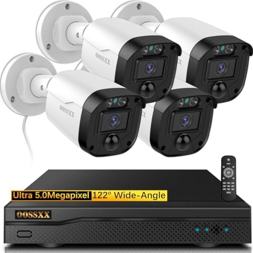 Photo 1 of (Full HD 5MP Definition) Wired Security Camera System Outdoor Home Video Surveillance Cameras CCTV Camera Security System Outside Surveillance Video Equipment Indoor
