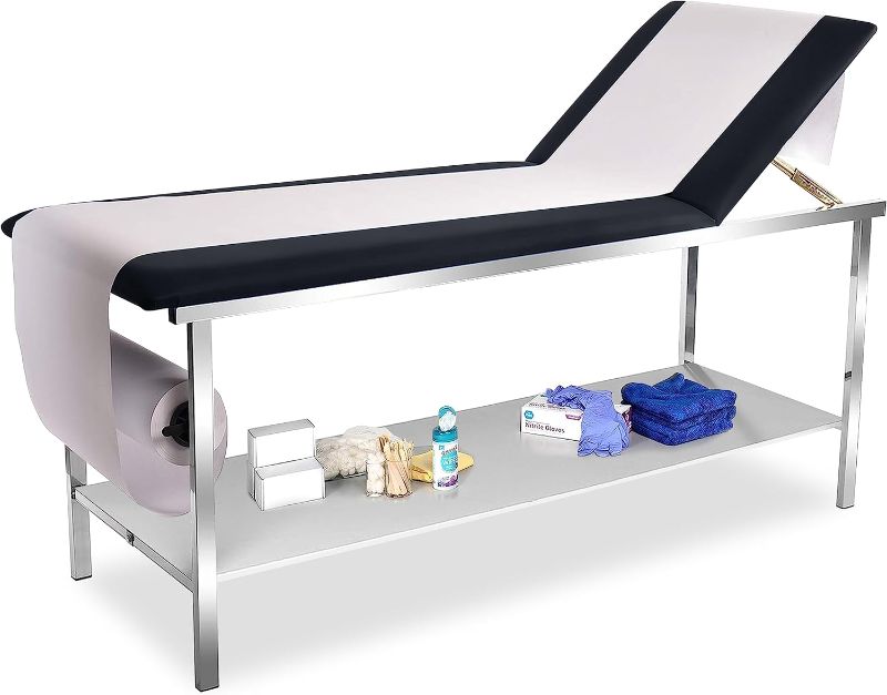 Photo 1 of ***STOCK PHOTO FOR REFERENCE ONLY - ACTUAL ITEM MAY DIFFER - SEE COMMENTS***
Exam Table - Medical Treatment Tables Stirrups - Adjustable Physical Therapy Patient Examination Bed, Durable, Low Maintenance