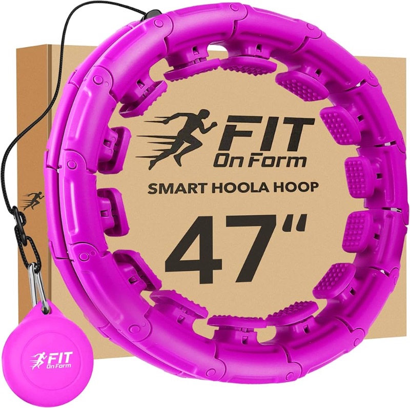 Photo 1 of (READ FULL POST) FIT ON FORM Infinity Weighted Hula Fit Hoop for Adult Weight Loss, 2 in 1 Smart Fitness Exercise Hoop for Women Abs Workout, 24/28/32 Detachable Knots