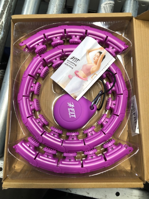 Photo 2 of (READ FULL POST) FIT ON FORM Infinity Weighted Hula Fit Hoop for Adult Weight Loss, 2 in 1 Smart Fitness Exercise Hoop for Women Abs Workout, 24/28/32 Detachable Knots