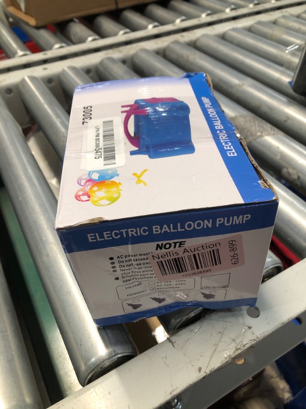 Photo 1 of Prextex Balloons Electric Pump Inflate, Blue 110V 600W - Portable Pump with Air Blower & Dual Nozzle Inflator for Fast & Easy Bulk Balloons Filling for Event & Party Decoration - Balloon Pump Electric