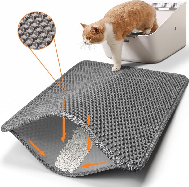 Photo 1 of (READ FULL POST) Conlun Cat Litter Mat Cat Litter Trapping Mat, Honeycomb Double Layer Design, Urine and Water Proof Material, Scatter Control, Less Waste?Easier to Clean,Washable
