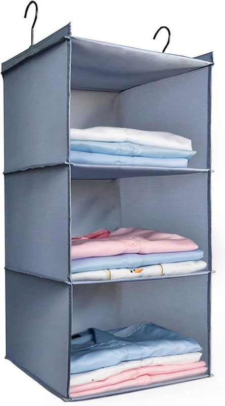 Photo 1 of  Hanging storage compartment, collapsible. (blue/gray) 3-SHELF 