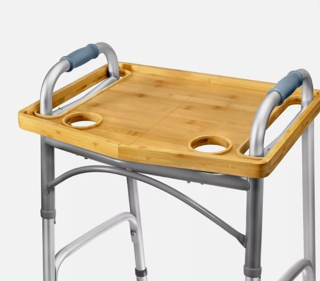 Photo 1 of (STOCK PHOTO REFRENCE ONLY) Essential Medical Supply Universal Walker Tray with Cup Holders