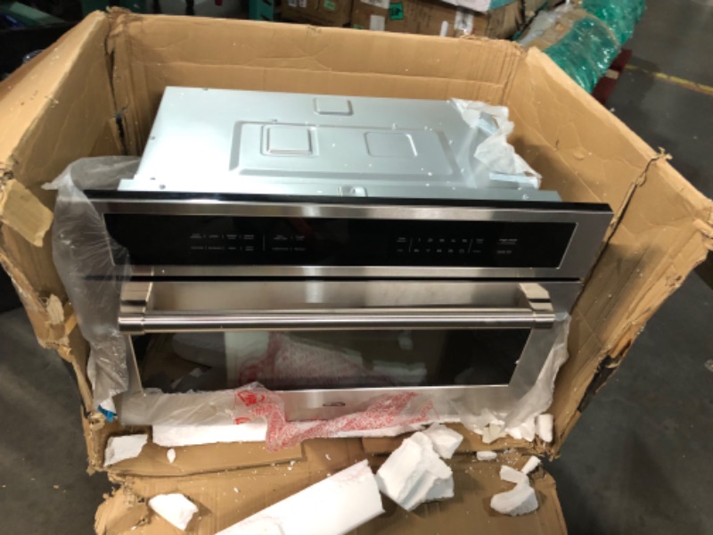 Photo 6 of ***USED - UNTESTED - SEE COMMENTS***
KoolMore KM-CWO30-SS Built-in Microwave with Convection Oven and Air Fryer, 1000W Power with 10 Levels, UL Listed Capacity in Stainless-Steel, 30 in/1.6 cu. ft, Silver