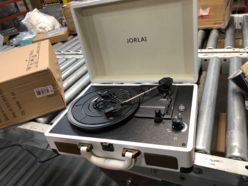 Photo 3 of ***NON-REFUNDABLE****
JORLAI Record Player Bluetooth Vinyl Turntable 3 Speed Vintage Record Players with Stereo Speakers Belt Driven Portable Nostalgic Phonograph 