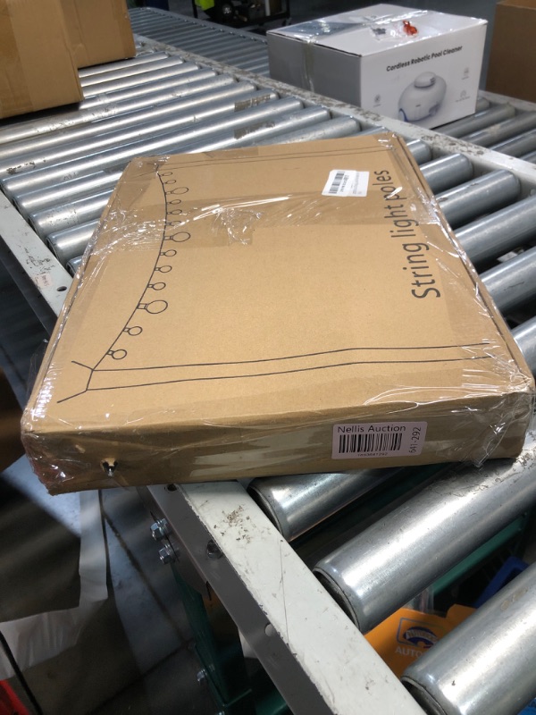 Photo 1 of AILBTON 2 Pack 10Ft String Light Poles,Light Poles for Outside String Lights,Outdoor Light Poles with Fork,Metal Poles Stand for Patio,Backyard,Deck