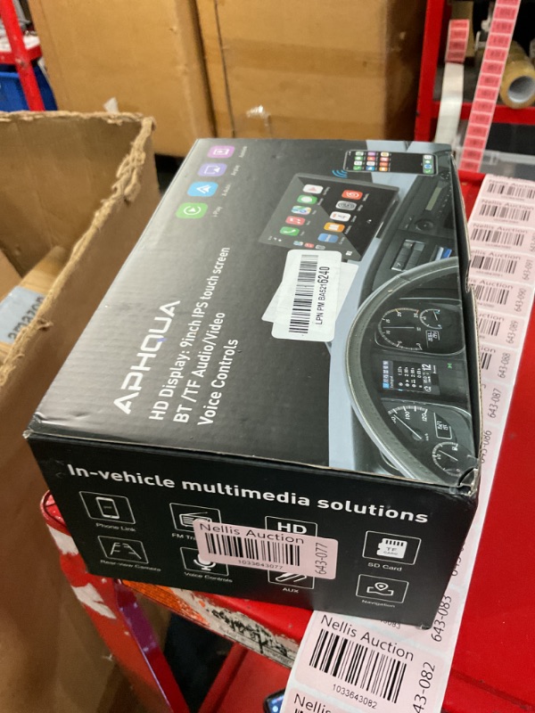 Photo 2 of [2024 Upgrade] Wireless Protable Carplay & Android Auto with 2.5K Dash Cam, 1080P Backup Camera, Portable 9" HD IPS Screen for Car, GPS Navigation, Bluetooth, AirPlay, MirrorCast, AUX/FM Transmitter