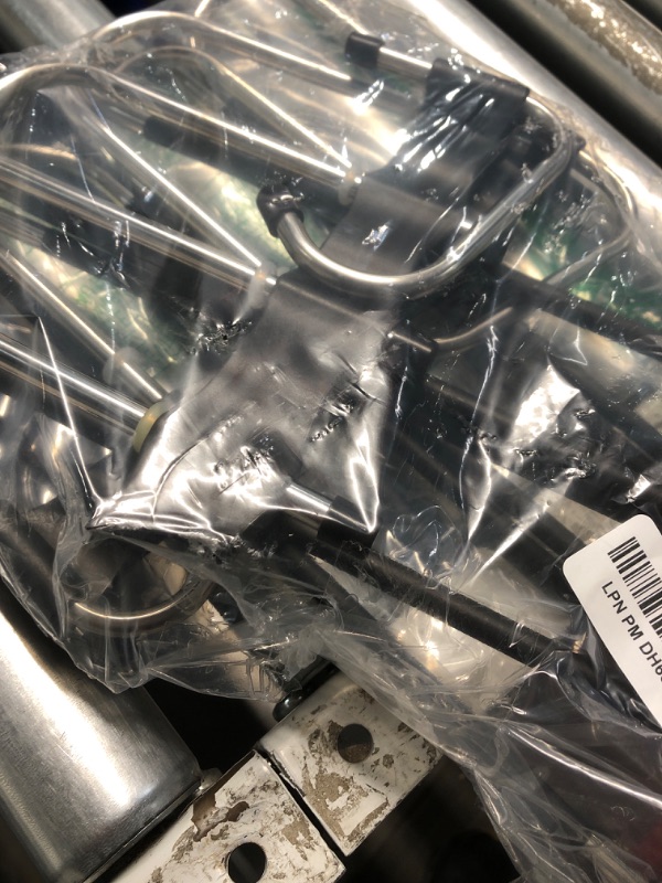 Photo 1 of **1 HANGER IS BROKEN**
Magic Pants Hangers Space Saving - 2 Pack for Closet Multiple Layers Multifunctional Uses Rack Organizer for Trousers Scarves Slack (2 Pack with 10 Metal Clips)