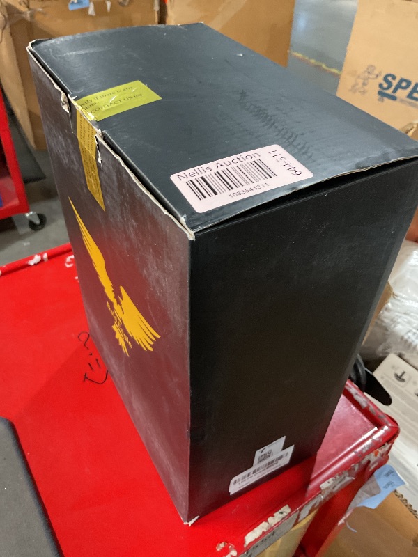 Photo 1 of Bald Eagle Cigar Humidor, Glass Top Desktop Box with Humidifier Hygrometer, Painted Cedar Wood Case for 25-50 Cigars