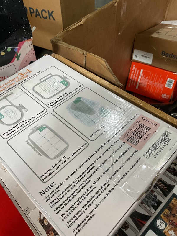 Photo 1 of New brothread Embroidery Machine Hoop 3 in 1 Set (SA431+SA432+SA434) for Brother SE700 SE625 SE600 SE425 SE400 PE550D PE540D PE535 PE525 PE500 LB5000 LB7000 LB6800 Innovis 900D & BabyLock Sofia2 Verve