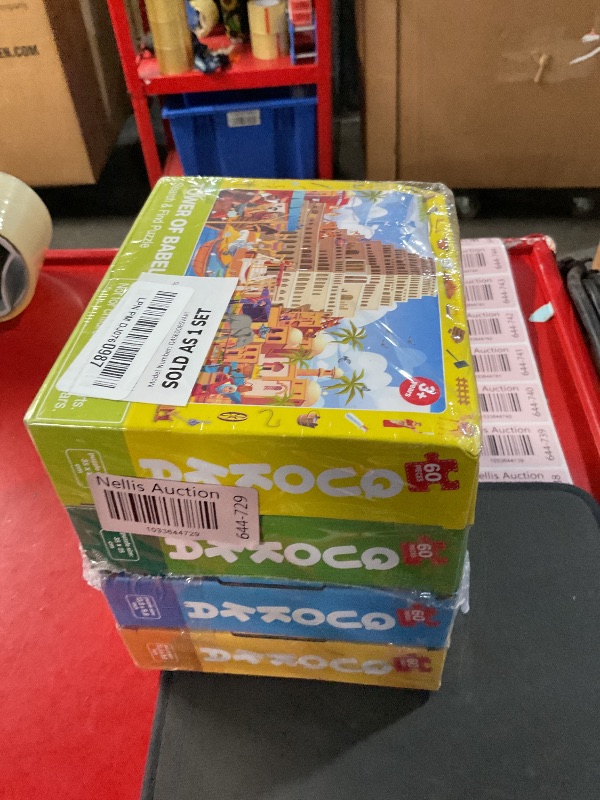 Photo 2 of ***FACTORY SEALED***QUOKKA 60 Piece Kids Puzzles Ages 5-8 - Set of 4 Bible Jigsaw Puzzles for Kids 4-6-10 Year Old - Tower of Babel | Noah`s Ark | Eden Toys for Children 5-7 yo - Christian Gifts for Boys & Girls