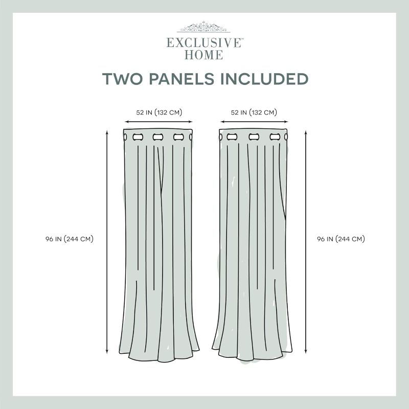 Photo 3 of (READ FULL POST) TOWN & COUNTRY LUXE Exclusive Home Catarina Layered Solid Room Darkening Blackout and Sheer Grommet Top Curtain Panel Pair, 52x96, Aqua 2 Count