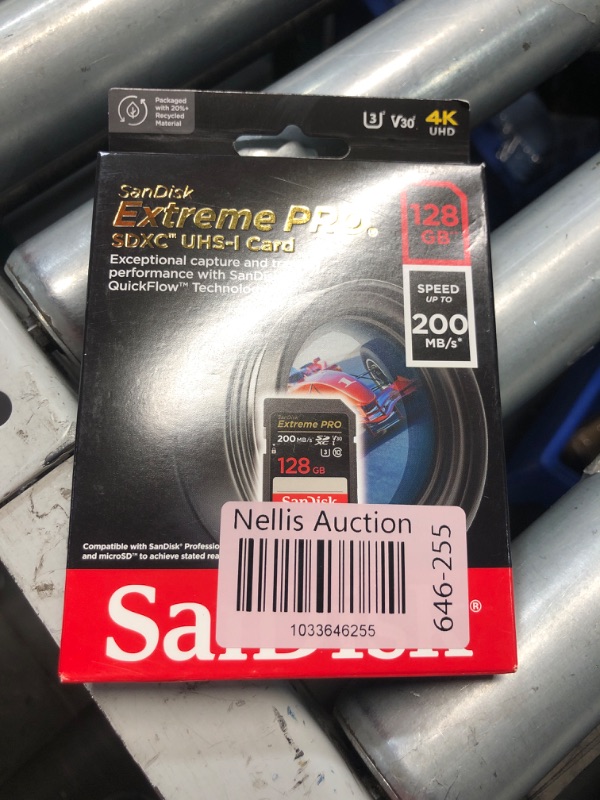 Photo 2 of ***FACTORY SEALED***SanDisk 128GB Extreme Pro SDXC UHS-I/U3 V30 Class 10 Memory Card, Speed Up to 200MB/s ()