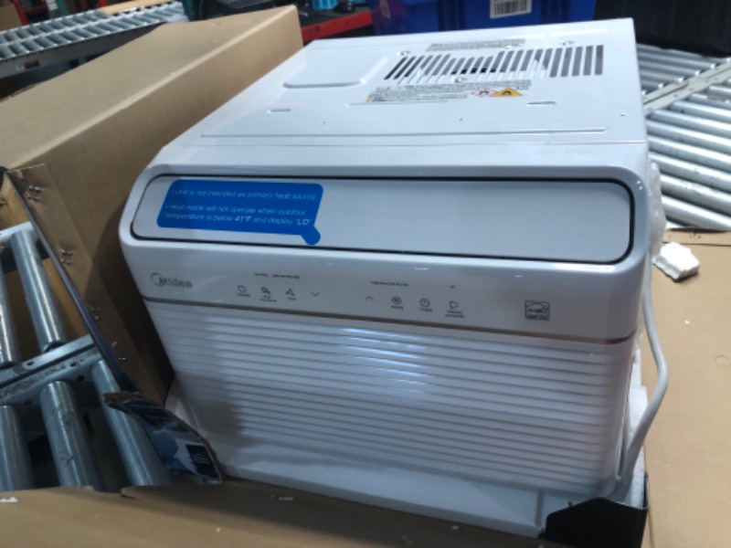 Photo 3 of ***USED - LIKELY MISSING PARTS - UNABLE TO VERIFY FUNCTIONALITY***
Midea 8000 BTU Window Air Conditioner with Heat, Inverter Tech Ultra-Quiet Operation, 35% Energy-Saving, APP & Voice Smart Control, Energy Star Rated, Cools up to 350 Sq. Ft., fits Summer 