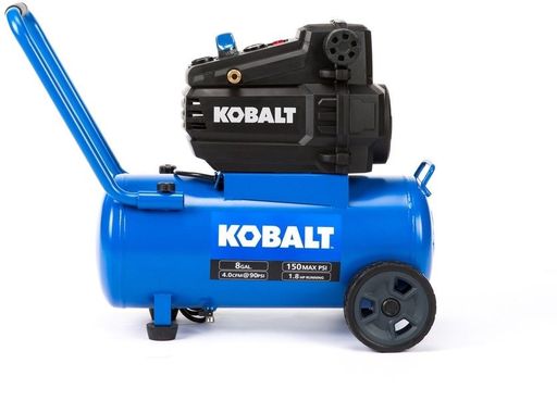 Photo 1 of Kobalt 8-Gallon Portable Electric 150 PSI Horizontal Air Compressor
