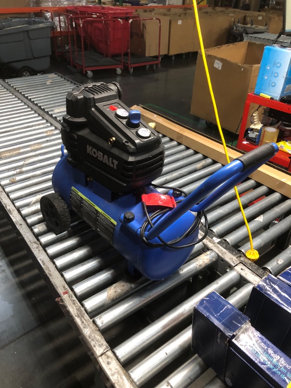 Photo 1 of Kobalt 8-Gallon Portable Electric 150 PSI Horizontal Air Compressor
