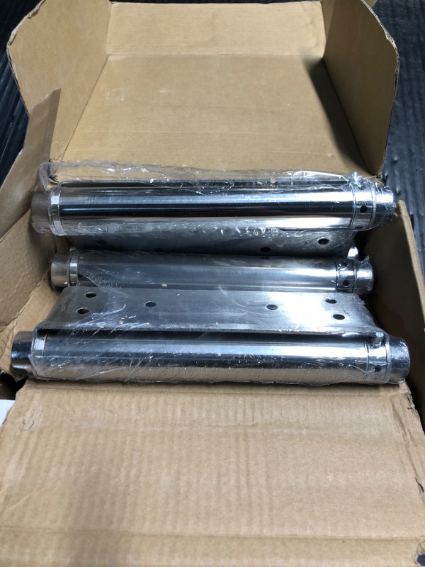 Photo 2 of 8inch Double Action Spring Hinges, Self Closing Door Hinges for Cafe Saloon Pub Swinging Doors, 201 Stainless Steel, Including Pins and Screws, 4Pack